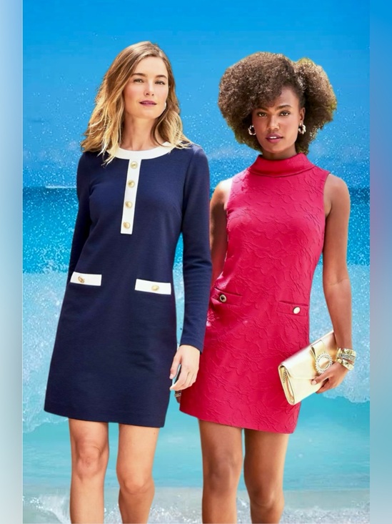 Lilly Pulitzer Dresses & Skirts - Lilly Pulitzer NWT Kennedy Classic Shift Dress True Navy $198 Size M,L,XL
